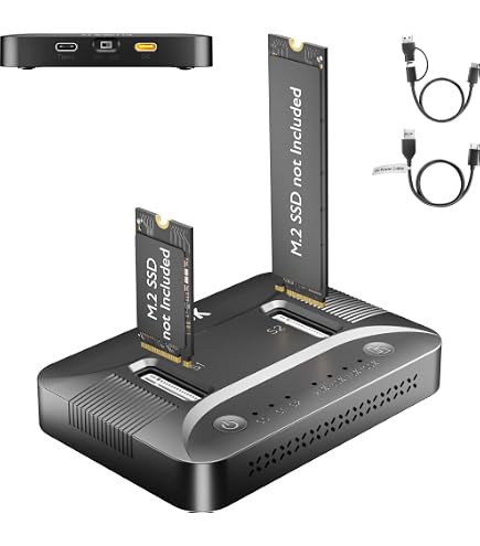 16TB M.2 SSD ポータブルSSD Type-C Amazon.com: SUITOK Dual-Bay NVMe M.2 SSD Reader 10Gbps USB C 3.2